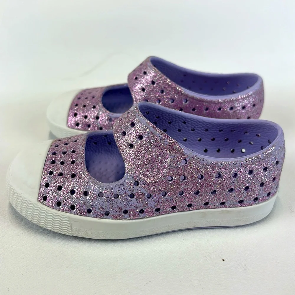 NATIVE Juniper Bling Purple Slip on Shoes Size C6
